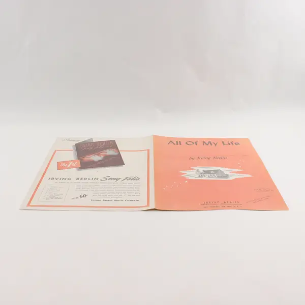 Vintage 1944 All Of My Life by Irving Berlin for Piano & Voice Good