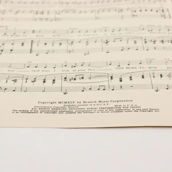 Vintage 1945 Sheet Music One More Tomorrow Ernesto Lecuona Eddie De Lange 