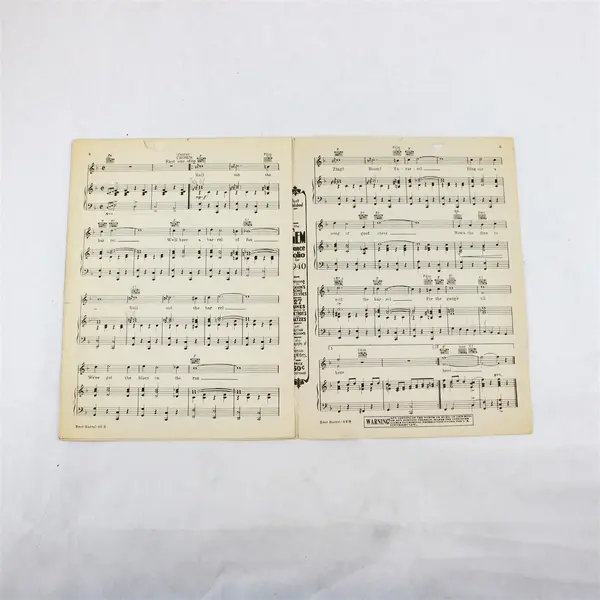 Vintage 1939 Sheet Music Beer Barrel Polka (Roll Out the Barrel) Lew Brown 