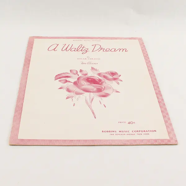 Vintage 1935 A Waltz Dream by Oscar Strauss For Piano Sheet Music Good
