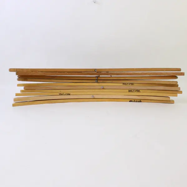 Lot of 10 Vintage Curved Wooden Coat Hangers