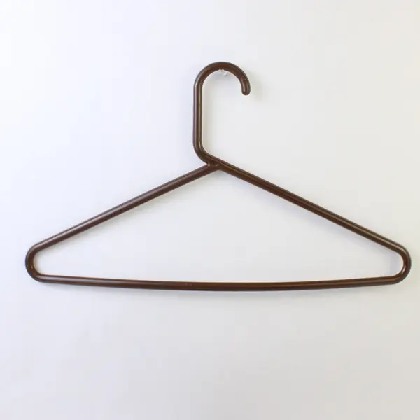 Lot of 10 Brown Plastic Clothes Hangers Shirts & Pants