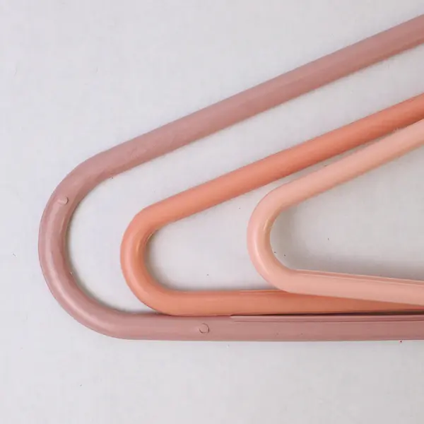 Lot of 10 Pink Plastic Standard Clothes Hangers Shirts & Pants