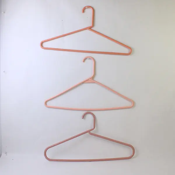 Lot of 10 Pink Plastic Standard Clothes Hangers Shirts & Pants