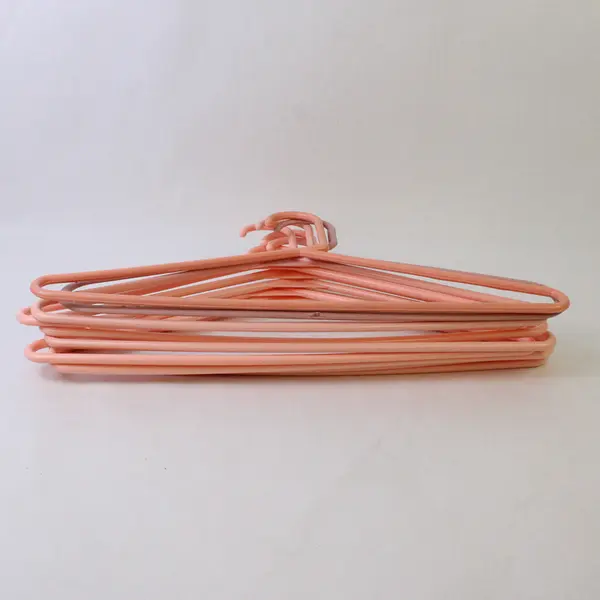 Lot of 10 Pink Plastic Standard Clothes Hangers Shirts & Pants