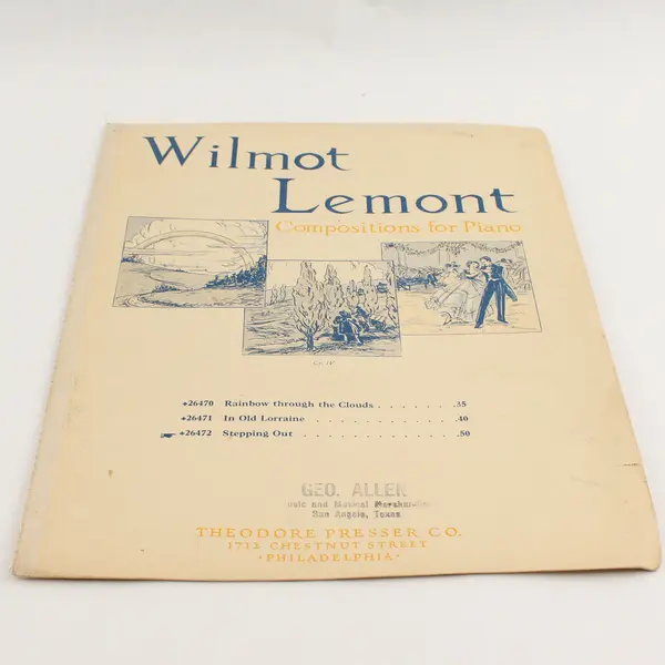 Vintage 1937 Sheet Music Stepping Out Wilmot Lemont Compositions For Piano