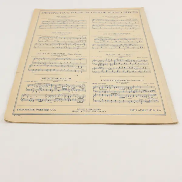 Vintage 1937 Sheet Music Stepping Out Wilmot Lemont Compositions For Piano
