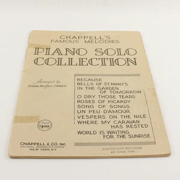 Vintage 1934 Chappell's Famous Melodies Piano Solo Collection 10 Pieces