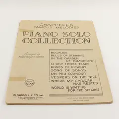 Vintage 1934 Chappell's Famous Melodies Piano Solo Collection 10 Pieces