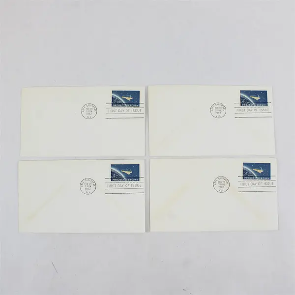 Lot Of 4 Cape Canaveral Project Mercury 1962 First Day Covers NASA Space Stamp
