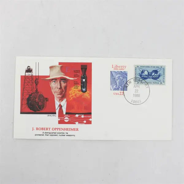 J Robert Oppenheimer 1988 Commemorative Cover Fleetwood Shapers Of America