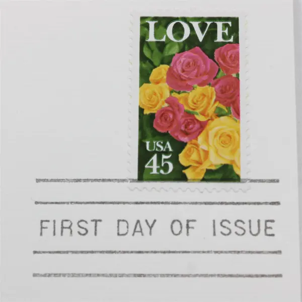 Lot Of 2 US Love Rose Stamps 1988 FDC Fleetwood Cachet 