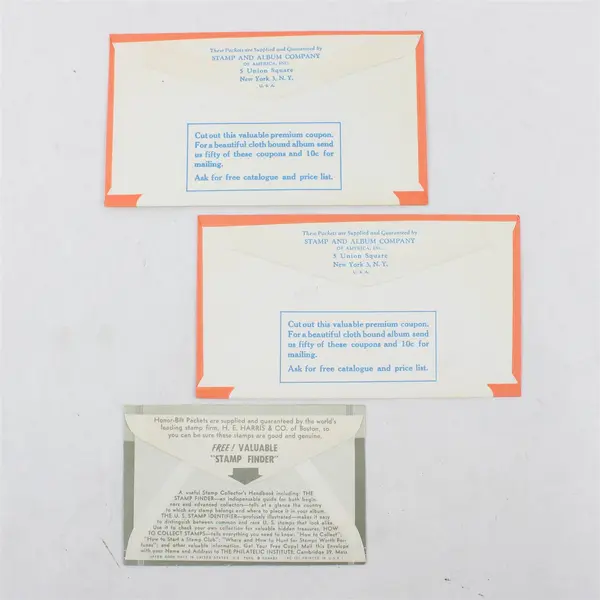 Lot Of 3 Vintage Israel Stamp Packets (10 Stamps Total) Coin Stamps