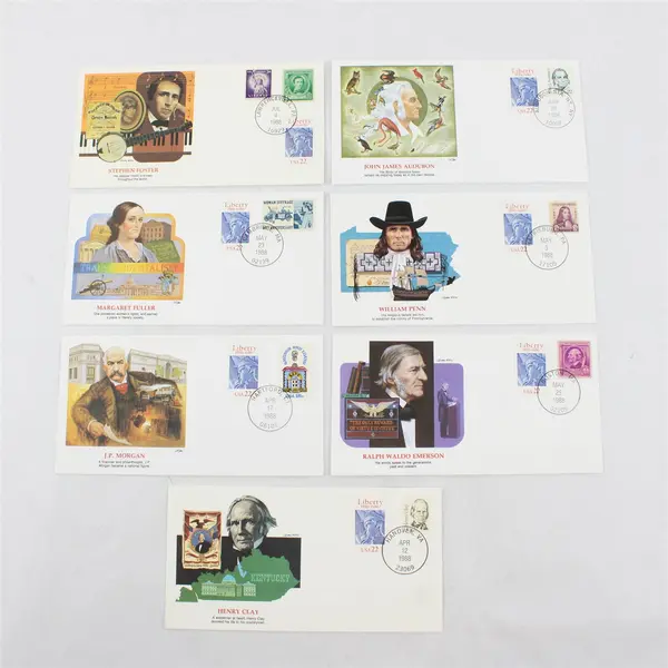 Lot Of 7 Fleetwood 1988 Shapers Of America Commemorative Covers