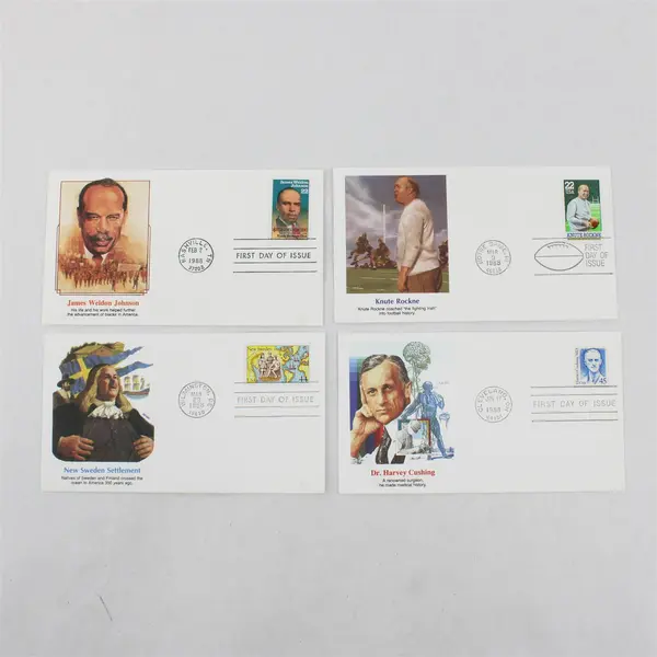 Lot Of 4 Fleetwood 1988 First Day Covers