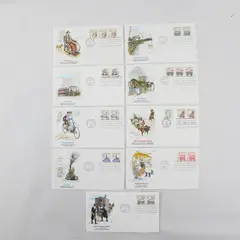 Lot Of 9 Transportation Series 1988 Fleetwood First Day Covers
