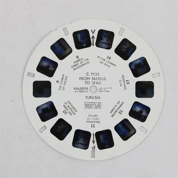 Vintage View-Master From Nabeul To Sfax Tunisia Reel C 7132