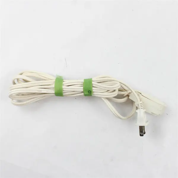 9ft White 2-Prong Extension Cord Indoor Tested Good