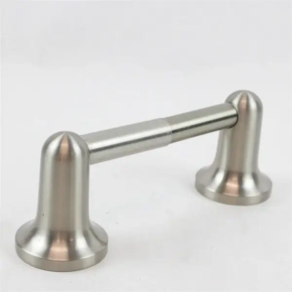 Wall Mount Toilet Paper Roll Holder Silver Tone Metal Commercial Used