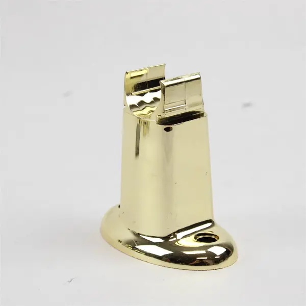 Lot of 4 Plastic Gold-Tone Towel Bar Flanges w/ Mounting Hardware - No Bar