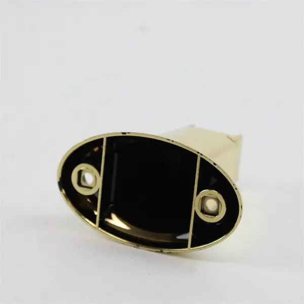 Lot of 4 Plastic Gold-Tone Towel Bar Flanges w/ Mounting Hardware - No Bar