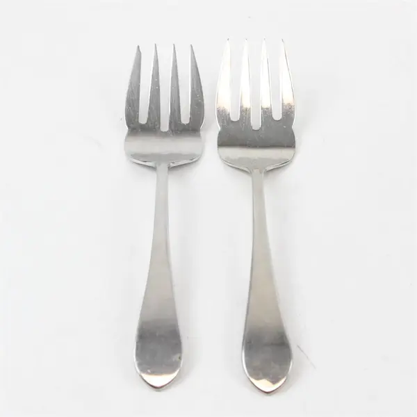 Lot of Two 18/8 Stainless Jamestown Serving forks by Reed and Barton