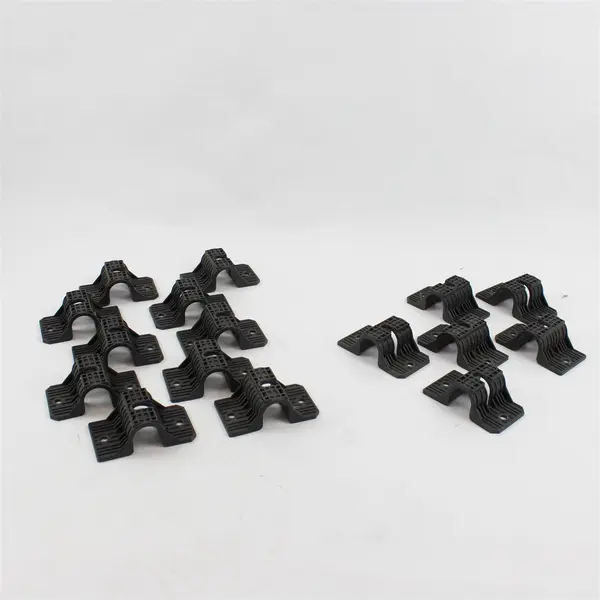 Lot of 16 Black Plastic Pipe/Cable Clamps Mounting Hangers