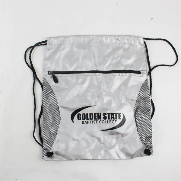 Lot of 7 Assorted Drawstring Backpacks Church Camp College Graphics