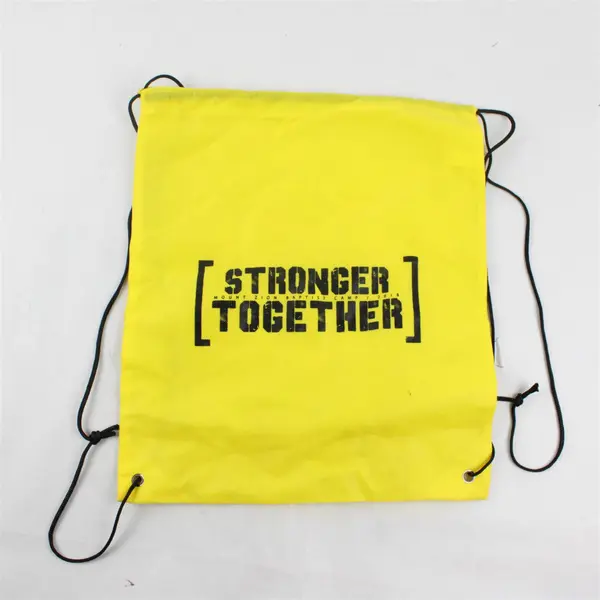 Lot of 7 Assorted Drawstring Backpacks Church Camp College Graphics