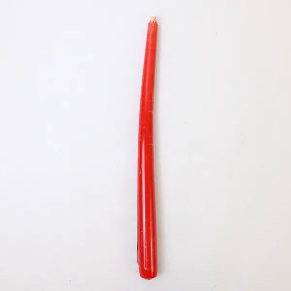Set of 2 Victory Candles 12" Red Taper Candles Slim New Slightly Warped