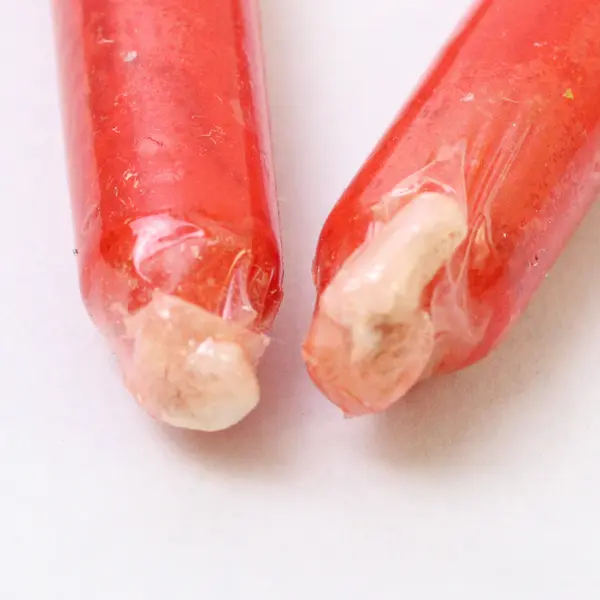 Set of 2 Victory Candles 12" Red Taper Candles Slim New Slightly Warped