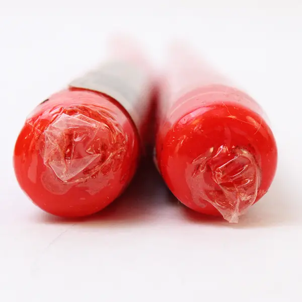 Set of 2 Victory Candles 12" Red Taper Candles Slim New Slightly Warped