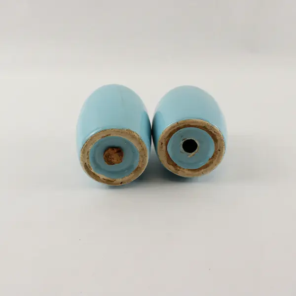 Vintage Light Blue Ceramic Salt and Pepper Shakers