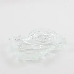 Vintage McKee EAPG Fentec Pattern Cut Glass Relish Dish