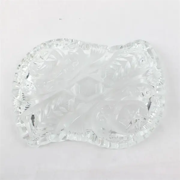 Vintage McKee EAPG Fentec Pattern Cut Glass Relish Dish