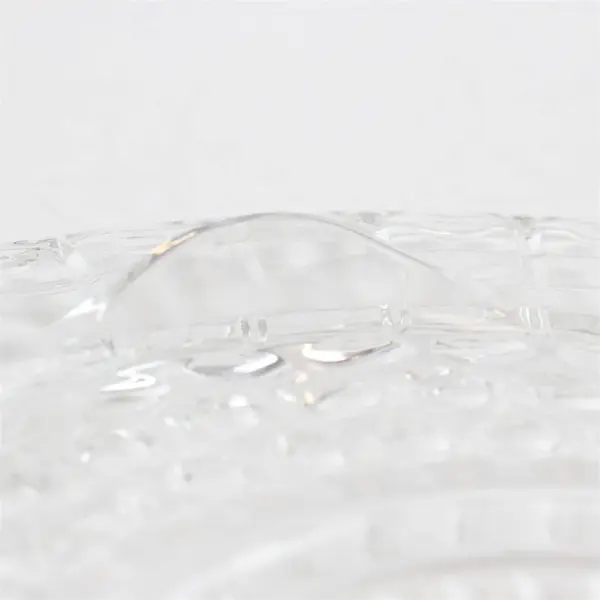 Federal Glass 2889 Footed Cake Plate 11.5" Dot Panel Sunburst Vintage Clear