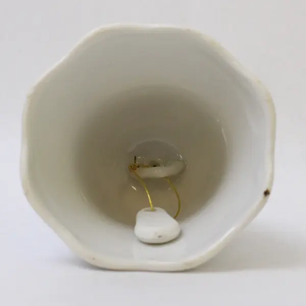 Towle Fine Bone China Hand Bell Pink Floral 22K Gold Trim Collectible