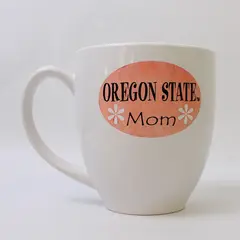 Oregon State Mom Coffee Mug White Ceramic OSU Fan Tea Cup Used