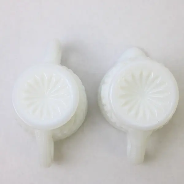 Vintage Miniature Westmoreland White Milk Glass Creamer and Open Sugar Set