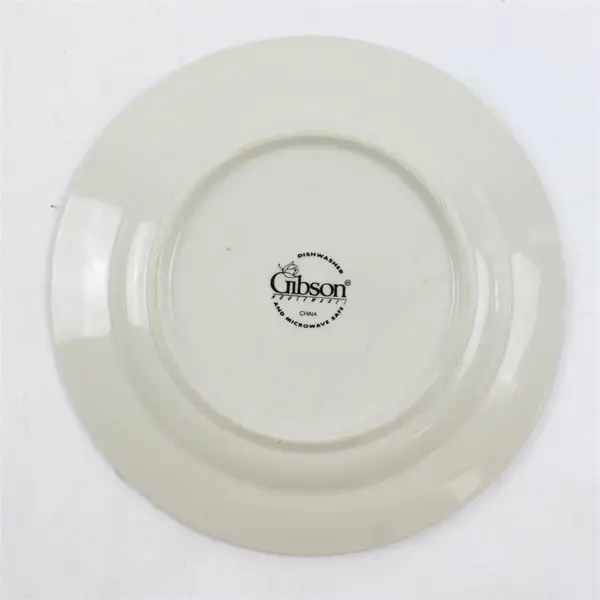 Lot of 6 Gibson Designs Roseland Floral Ceramic Salad Plates 7.75"