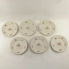 Set of 6 Gibson Everyday China Pink Rose Salad Plates - Used