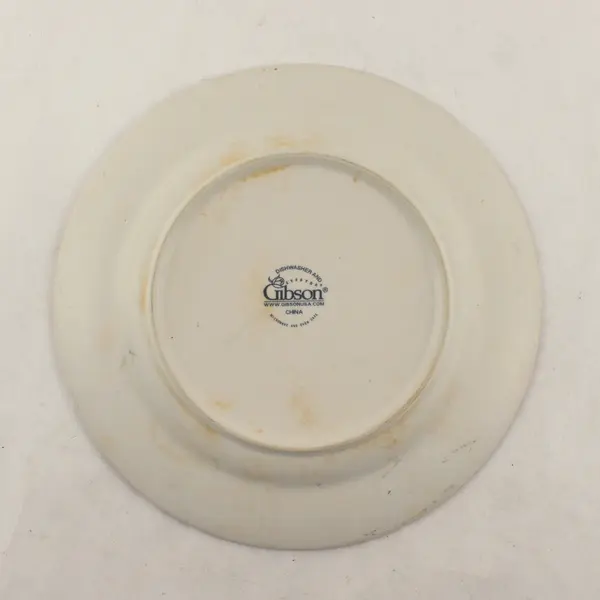 Set of 6 Gibson Everyday China Pink Rose Salad Plates - Used