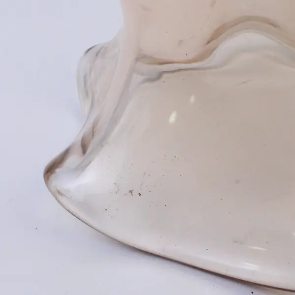 Lenox Ruffled Pink Glass Vase 8.5in Decorative Collectible