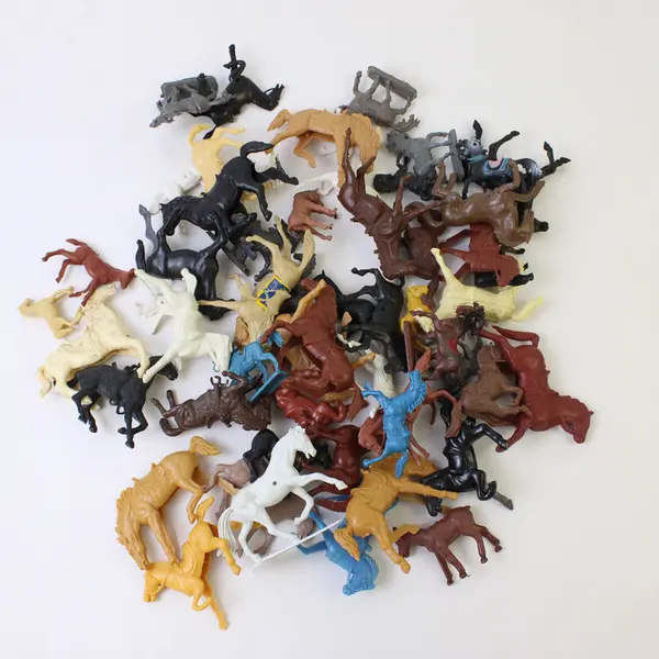 Vtg 1950's Marx Sears Heritage Fort Apache Playset Pieces - 55 horses