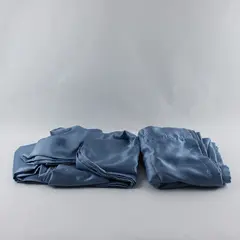 Lot Of 2 Canopy Periwinkle Blue Rod Pocket Curtains 100% Polyester 52" x 80"