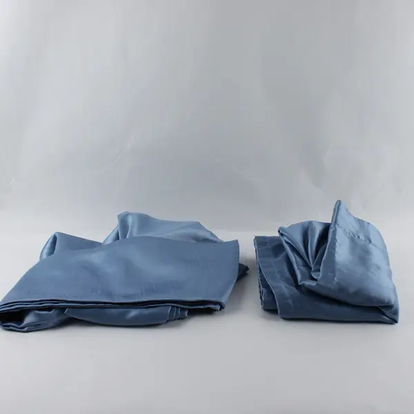 Lot Of 2 Canopy Periwinkle Blue Rod Pocket Curtains 100% Polyester 52" x 80"