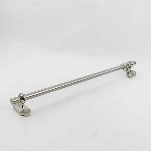 Art Deco Metal Coat & Towel Rack Wall Mount 22.5" Silver Tone