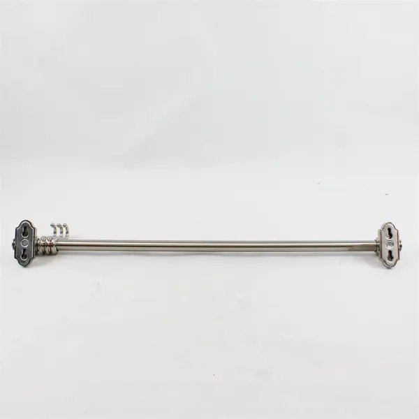 Art Deco Metal Coat & Towel Rack Wall Mount 22.5" Silver Tone