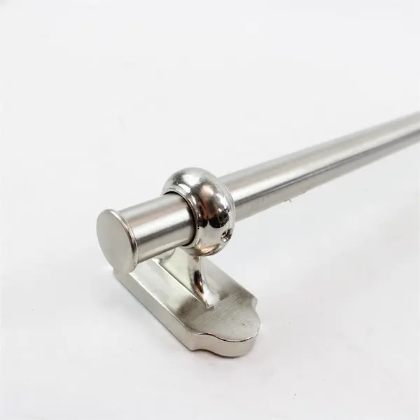 Art Deco Metal Coat & Towel Rack Wall Mount 22.5" Silver Tone