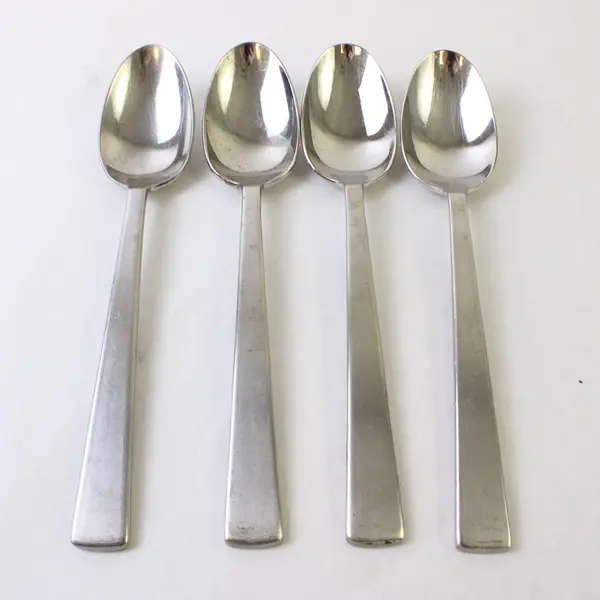 Lot of Four Hampton Silversmiths 18/10 Stainless Tablespoons Pattern Unknown